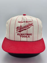 Load image into Gallery viewer, Vintage Milwaukee Power Tools K Products Pinstripe Promo Hat