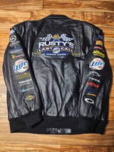 Load image into Gallery viewer, L - Vintage Nascar Rusty Wallace Miller Lite Jeff Hamilton Leather Jacket