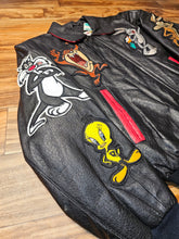 Load image into Gallery viewer, M - Vintage Looney Tunes 1990s 100% Leather Jacket
