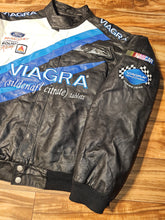 Load image into Gallery viewer, L - Vintage Nascar Mark Martin Viagra Leather Jacket