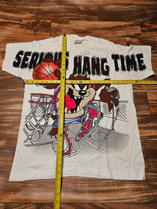 L - NEW Vintage 1995 Taz Looney Tunes Serious Hang Time Shirt