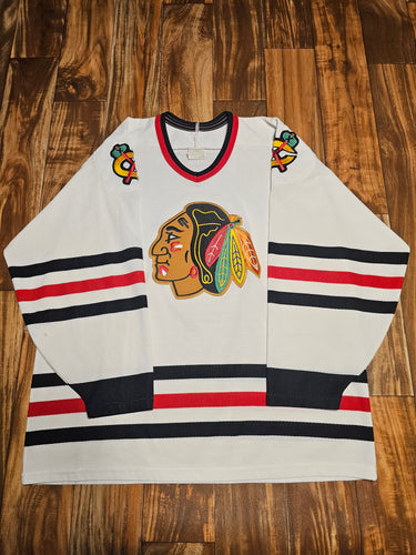 L - Vintage Chicago Blackhawks NHL CCM Jersey