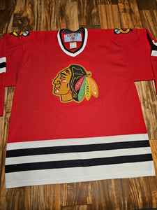 L - Vintage Chicago Blackhawks NHL CCM Jersey