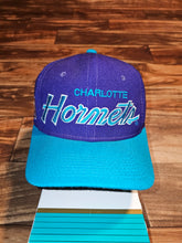 Load image into Gallery viewer, Vintage Charolette Hornets NBA Sports Fitted Script Hat 7 1/8