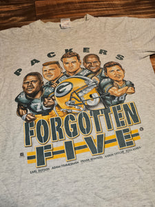 M - Vintage 1997 Green Bay Packers Forgotten Five Caricature Shirt