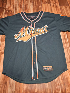 L/XL - Vintage Miami Hurricanes NCAA Baseball Jersey