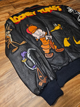 Load image into Gallery viewer, M - Vintage Looney Tunes 1990s 100% Leather Jacket