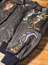 Load image into Gallery viewer, M - Vintage Looney Tunes 1990s 100% Leather Jacket