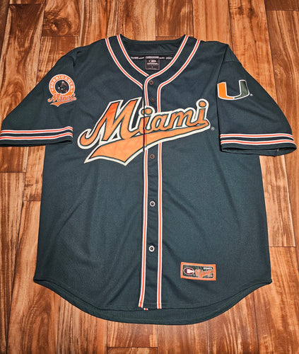 L/XL - Vintage Miami Hurricanes NCAA Baseball Jersey