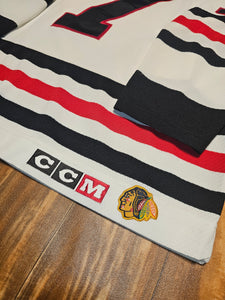L - Vintage Chris Chelios Chicago Blackhawks NHL Stitched Jersey