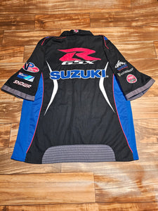 L/XL - Vintage 2000s Suzuki GSX-R Rocket Racing Mechanic Shirt