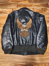 Load image into Gallery viewer, M/L - Vintage Harley Davidson AMF 1970s/80s Black Leather Jacket