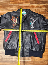 Load image into Gallery viewer, M - Vintage Looney Tunes 1990s 100% Leather Jacket