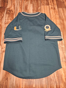 L/XL - Vintage Miami Hurricanes NCAA Baseball Jersey