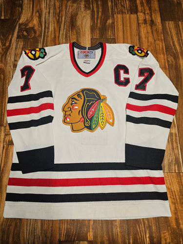 L - Vintage Chris Chelios Chicago Blackhawks NHL Stitched Jersey