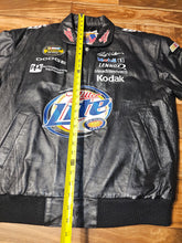 Load image into Gallery viewer, L - Vintage Nascar Rusty Wallace Miller Lite Jeff Hamilton Leather Jacket