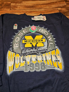 L - NEW Vintage 1998 Michigan Wolverines NCAA Rose Bowl Champions Sweatshirt