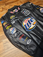 Load image into Gallery viewer, L - Vintage Nascar Rusty Wallace Miller Lite Jeff Hamilton Leather Jacket