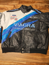 Load image into Gallery viewer, L - Vintage Nascar Mark Martin Viagra Leather Jacket