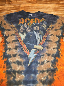 XL - ACDC 2011 Rock & Roll Music Tie Dye Shirt