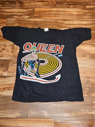 SM - Vintage Rare 1981 Queen Rock Band Live In Concert Shirt