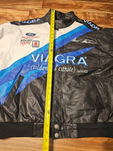 Load image into Gallery viewer, L - Vintage Nascar Mark Martin Viagra Leather Jacket