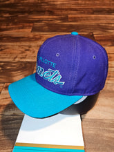 Load image into Gallery viewer, Vintage Charolette Hornets NBA Sports Fitted Script Hat 7 1/8