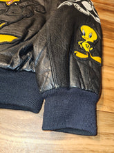 Load image into Gallery viewer, M - Vintage Looney Tunes 1990s 100% Leather Jacket