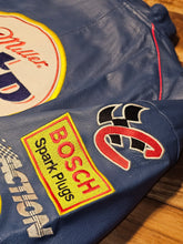 Load image into Gallery viewer, XXL - Vintage Rusty Wallace Miller Lite Nascar 100% Leather Jeff Hamilton Jacket