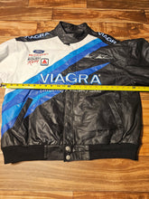 Load image into Gallery viewer, L - Vintage Nascar Mark Martin Viagra Leather Jacket