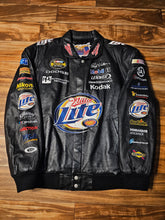 Load image into Gallery viewer, L - Vintage Nascar Rusty Wallace Miller Lite Jeff Hamilton Leather Jacket