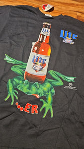 L - NEW Vintage 1996 Rare Miller Lite Budweiser Promo Shirt