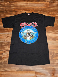 L/XL - Vintage 1993 Aerosmith Rock Band Aero Force One Concert Tour Shirt