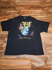 L/XL - Vintage 1990 Van Halen Heaven Help Us All Rock Band Concert Shirt