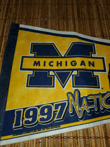 Vintage 1997 Michigan Wolverines Pennant