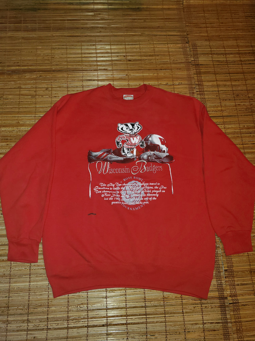 L - Vintage Wisconsin Badgers Rose Bowl Sweater