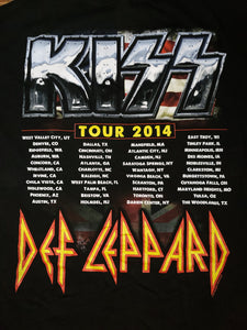 M - 2014 Kiss & Def Leppard Summer Tour Shirt