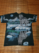 Load image into Gallery viewer, L - Vintage Liquid Blue 1995 Wolf Shirt