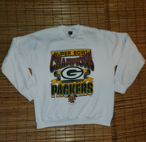 L - Vintage Green Bay Packers Super Bowl Sweater