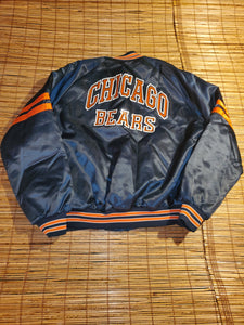 XL - Vintage Satin Chalk Line Bears Jacket