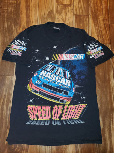 L - Vintage 1995 All Over Print Nascar Shirt