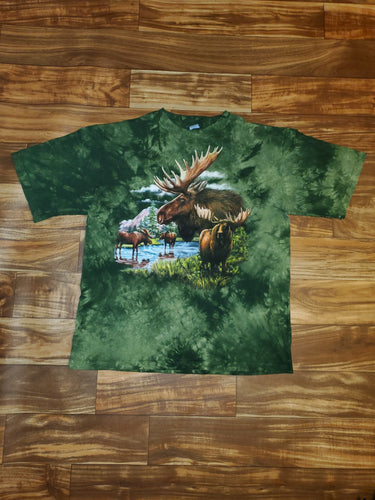 L - Nature Moose Tie Dye Shirt