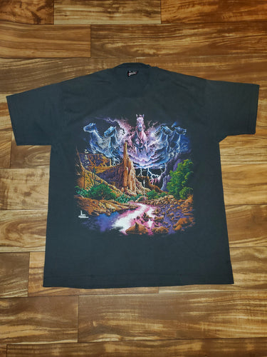 L - Vintage Nature Horse Shirt