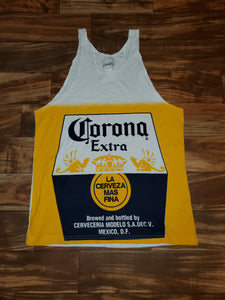 L - Vintage Corona Beer Tank Top Shirt