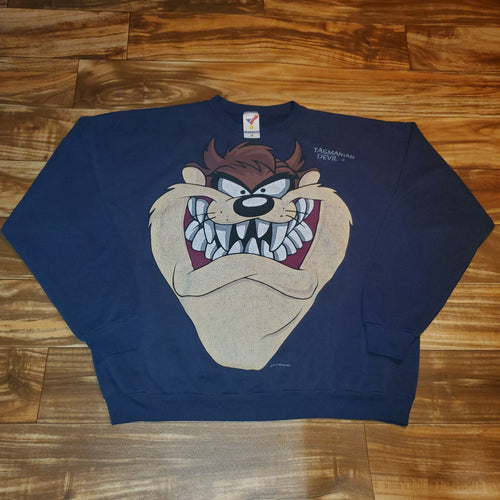 L/XL - Vintage 1993 Taz Looney Toons Crewneck