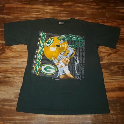 L - Vintage 1995 Packers Helmet Shirt