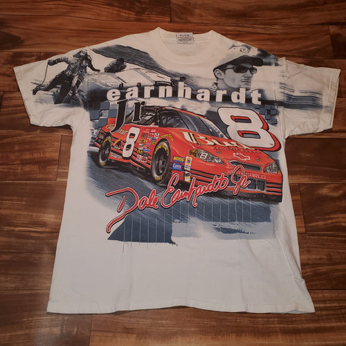 L/XL - Vintage 2000s Dale Earnhardt Jr All Over Print Nascar Shirt