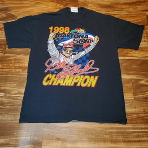 L - Vintage 1998 Dale Earnhardt Daytona 500 Champion Nascar Racing 50th Anniversary Shirt