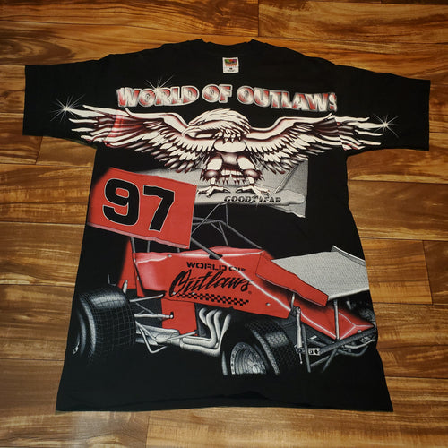 L - Vintage 1995 Racing World Of Outlaws Shirt