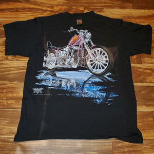 L - Vintage 1993 3D Emblem Motorcycle Shirt